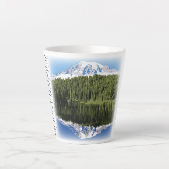 Tasse Latte Mont Rainier Mug, National Park Coffee Cup (Devant)