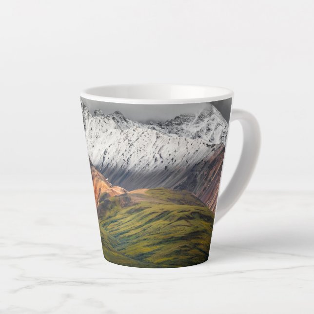 Tasse Latte Montagne polychrome, Denali NP, Alaska (Angle droit)