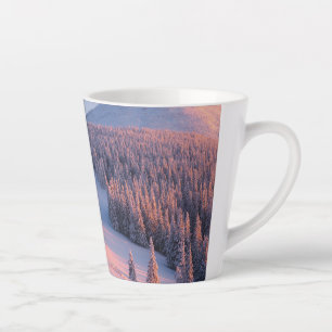 Tasse Latte Montagnes neigeuses