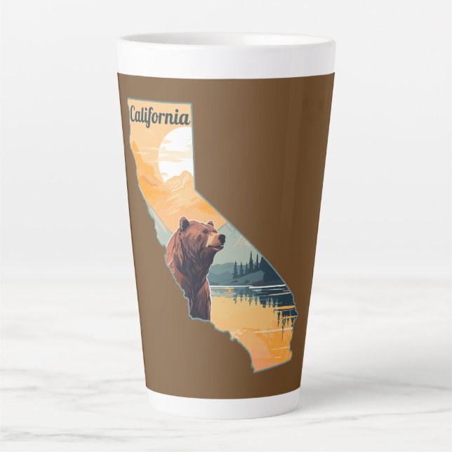 Tasse Latte Monts Ours de Californie (Devant)