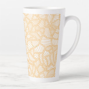 Tasse Latte Mosaïque feuille aléatoire pâle orange