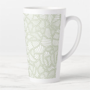 Tasse Latte Mosaïque feuille aléatoire vert pâle