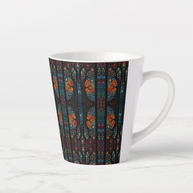 Tasse Latte Mosaïque motif verre tendu (Droite)
