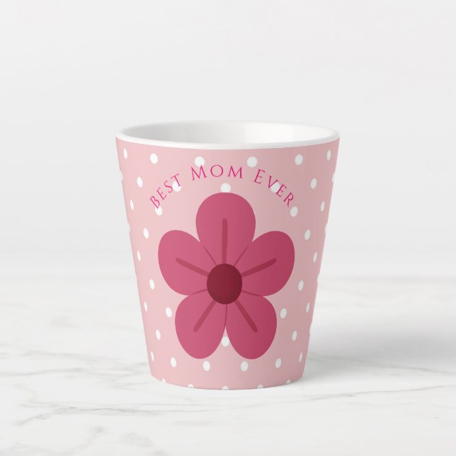 Tasse Latte Mothers Day,Best Mom Ever, Elegant,Simple,Trendy (Devant)