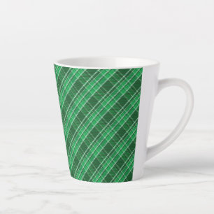 Tasse Latte Motif à carreaux tartan Swahili vert-88675