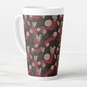 Tasse Latte motif Abstrait sans couture