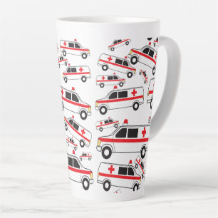 Tasse Latte Motif ambulancier