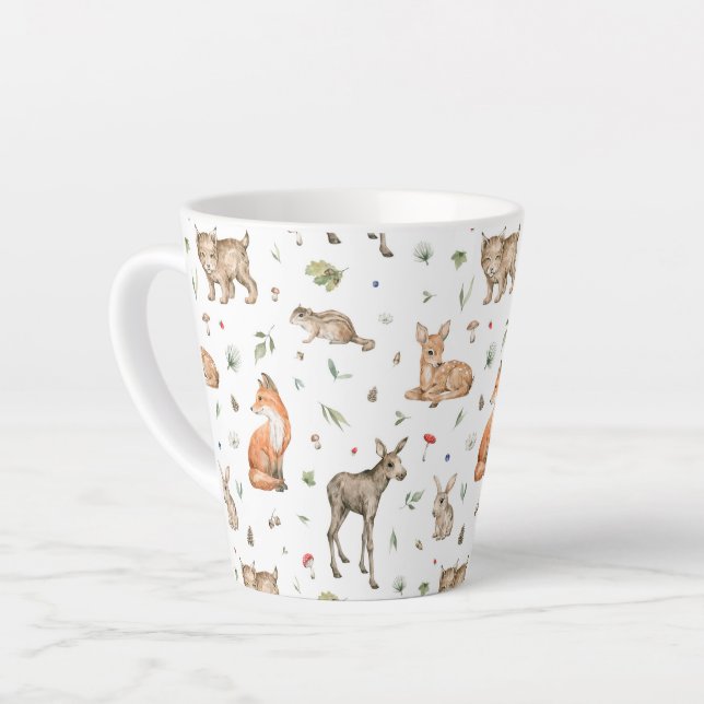 Tasse Latte Motif animal de bois mou (Angle gauche)