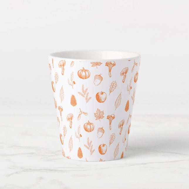 Tasse Latte Motif Automnal Cosy (Devant)