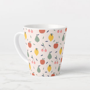 Tasse Latte Motif aux fruits mignons