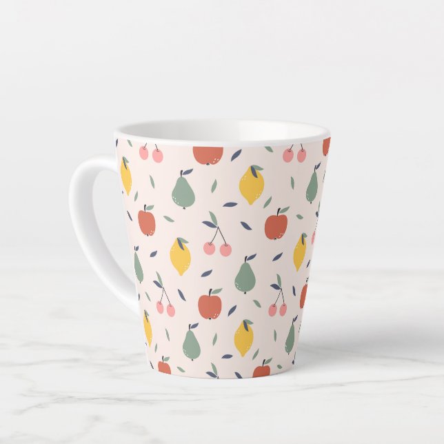 Tasse Latte Motif aux fruits mignons (Angle gauche)