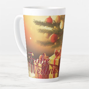 Tasse Latte Motif, avec des cadeaux sous l'arbre de Noël 37016