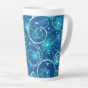 Tasse Latte Motif Blue Winter Swils