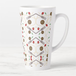 Tasse Latte Motif Boules de Viande Spaghetti Cool