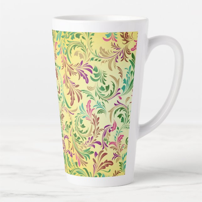 Tasse Latte Motif Branches Design-78466 (Droite)