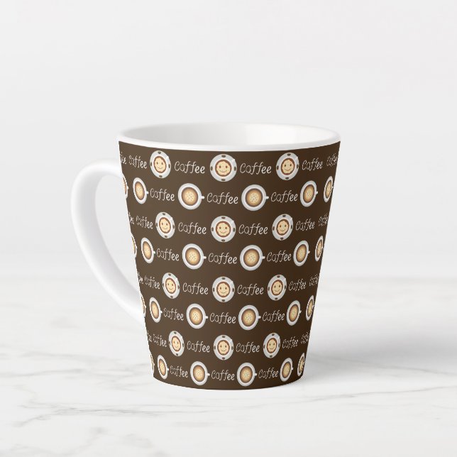 Tasse Latte motif café (Angle gauche)