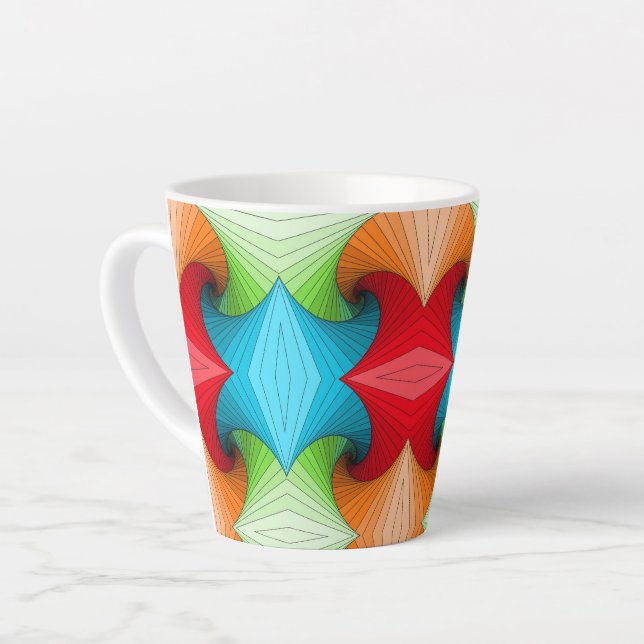 Tasse Latte motif coloré (Angle gauche)