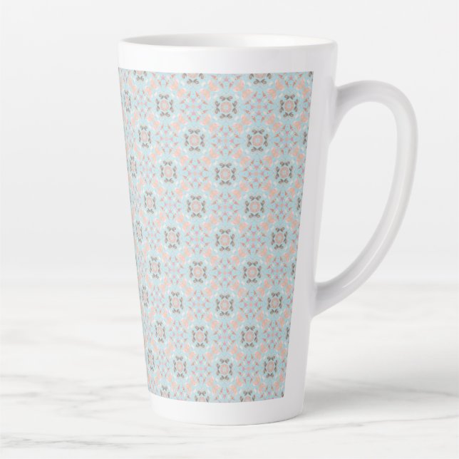 Tasse Latte Motif coquillage sans couture (Droite)