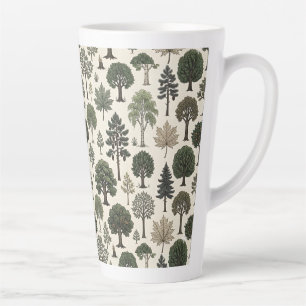 Tasse Latte Motif d'arbres