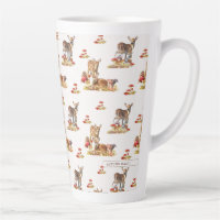 Motif d'art d'automne d'animaux de forêt adorables