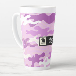 Tasse Latte Motif de camouflage violet