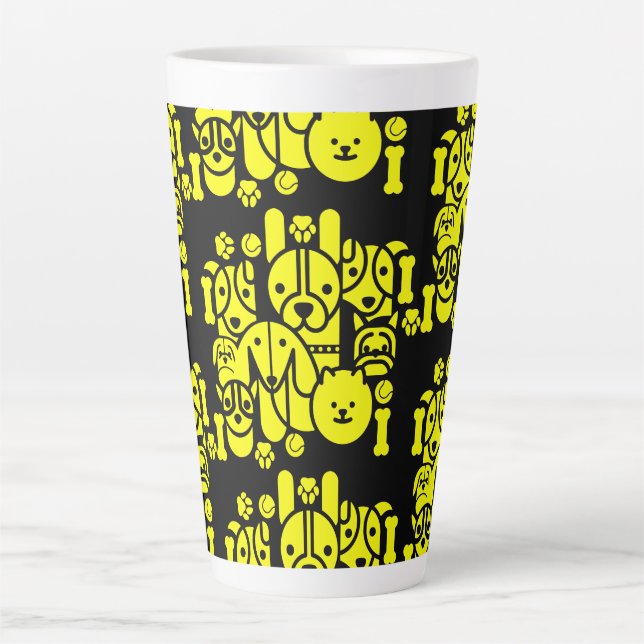 Tasse Latte Motif de chien (Devant)