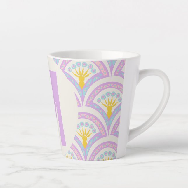 Tasse Latte Motif de coquille de couleur pastel (Droite)