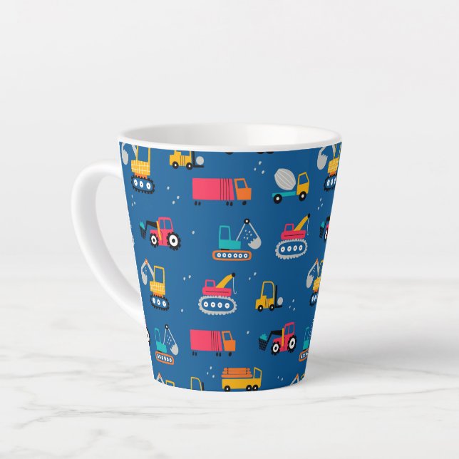 Tasse Latte Motif de déplacement de construction mûre (Angle gauche)