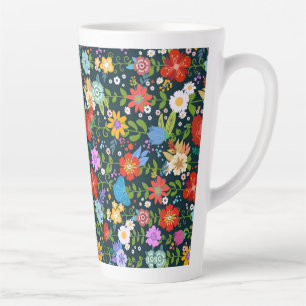 Tasse Latte Motif de fleurs sans soudure Ditsy-13554