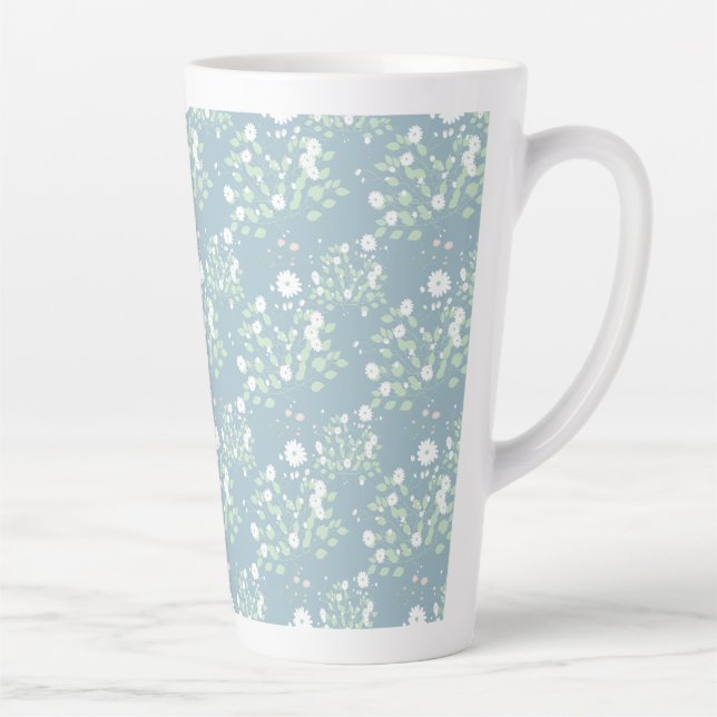 Tasse Latte Motif de fleurs sauvages (Droite)