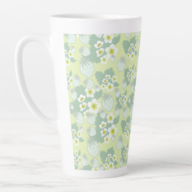Tasse Latte Motif de fraises (Gauche)