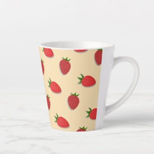 Tasse Latte Motif de fraises pour les fruits à l'été bonnes vi
