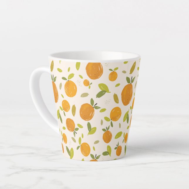 Tasse Latte Motif de fruits cuits à la chair (Angle gauche)