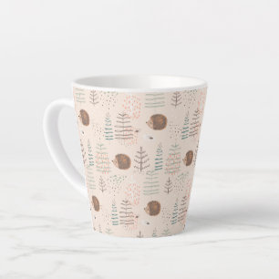 Tasse Latte Motif de hérisson de bois mignon