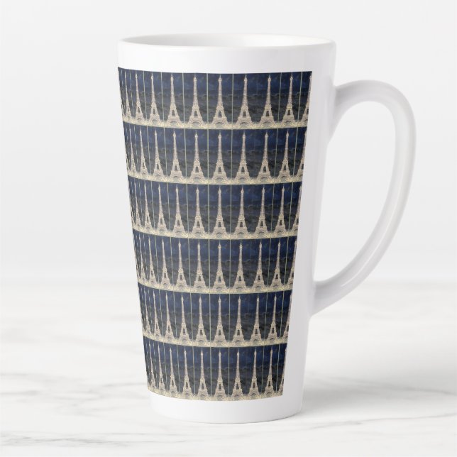 Tasse Latte Motif de la Tour Eiffel (Droite)