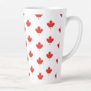 Tasse Latte Motif de l'emblème Feuille d'érable Canada-24105