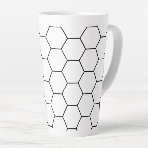 Tasse Latte Motif de nid d'abeille Hexagon