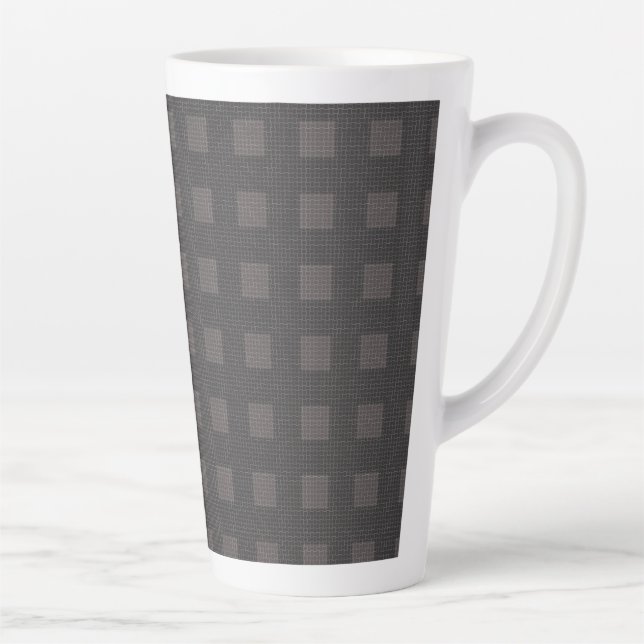 Tasse Latte Motif de notes connecté 01 (Droite)