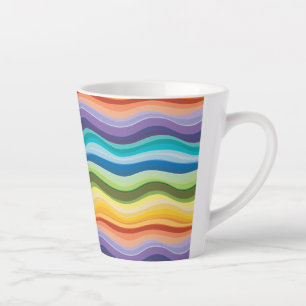Tasse Latte Motif de onduleurs multicolores 2