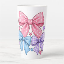 Motif de ruban à nœud mignon - Nœud rose bleu et v
