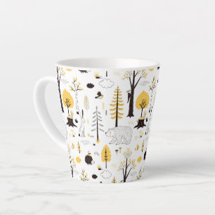 Tasse Latte Motif de scène de Golden Woods