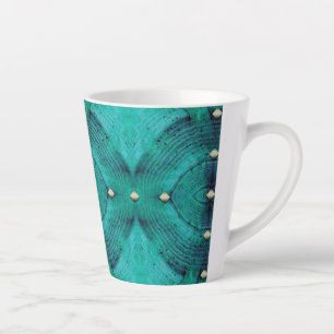 Tasse Latte Motif de sol en bleu Aqua