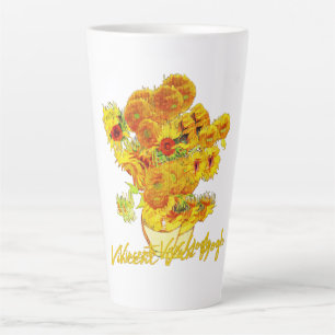 Tasse Latte Motif de tournesols par Vincent van Gogh