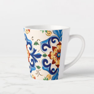 Tasse Latte Motif de tuiles siciliennes