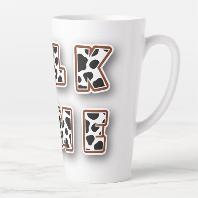 Tasse Latte Motif de vache à l'heure du lait (Droite)