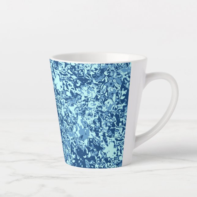 Tasse Latte Motif d'eau no 1 Black BG (Droite)