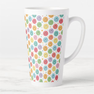 Tasse Latte Motif d'émoji souriant