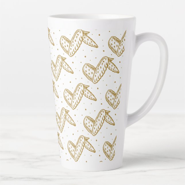 Tasse Latte Motif des ailes de poulet (Droite)