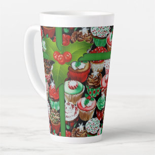 Tasse Latte Motif des cupcakes de Noël