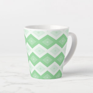 Tasse Latte Motif diamant vert pomme